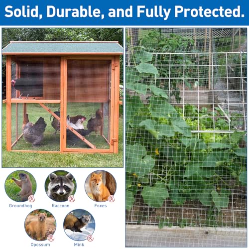 HANWRAPS Hardware Cloth,Chicken Wire Fence,1/2 inch 15.7in x 10ft Galvanized Welded Cage Wire for Bird Wire Gopher Wire Rabbit Wire Snake Fence Poultry Netting Cage Screen - Image 4