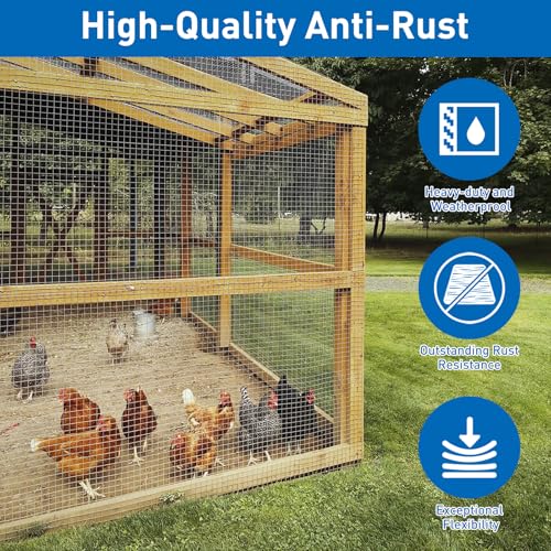 HANWRAPS Hardware Cloth,Chicken Wire Fence,1/2 inch 15.7in x 10ft Galvanized Welded Cage Wire for Bird Wire Gopher Wire Rabbit Wire Snake Fence Poultry Netting Cage Screen - Image 3