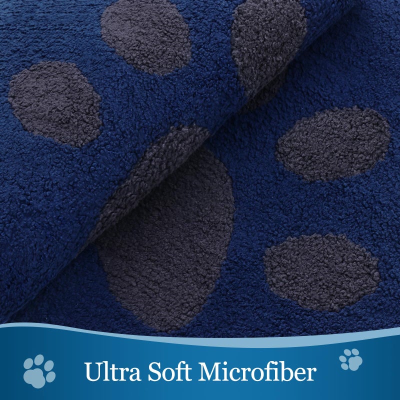 Buganda Dog Door Mat for Muddy Paws  Absorbent Dirt Trapper Washable Indoor Door Mat  Non Slip Low-Profile Mud Mat for Dogs  Front Entrance Door Mat for Inside Floor (36x24 Inches  Navy) - Image 3