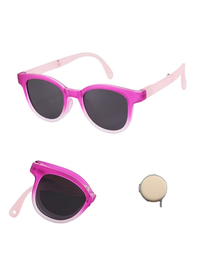 ZESITH 2026 New Gradient TR Frame Foldable Kids Sunglasses, Portable UV Protection Shading Sunglasses KB667 For Boys Girls - Gradient Purple C5 - Image 1