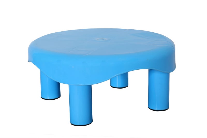 NT-STAR Plastic Bathroom Stool Round, Diameter: 30 cm (Blue) - Image 1