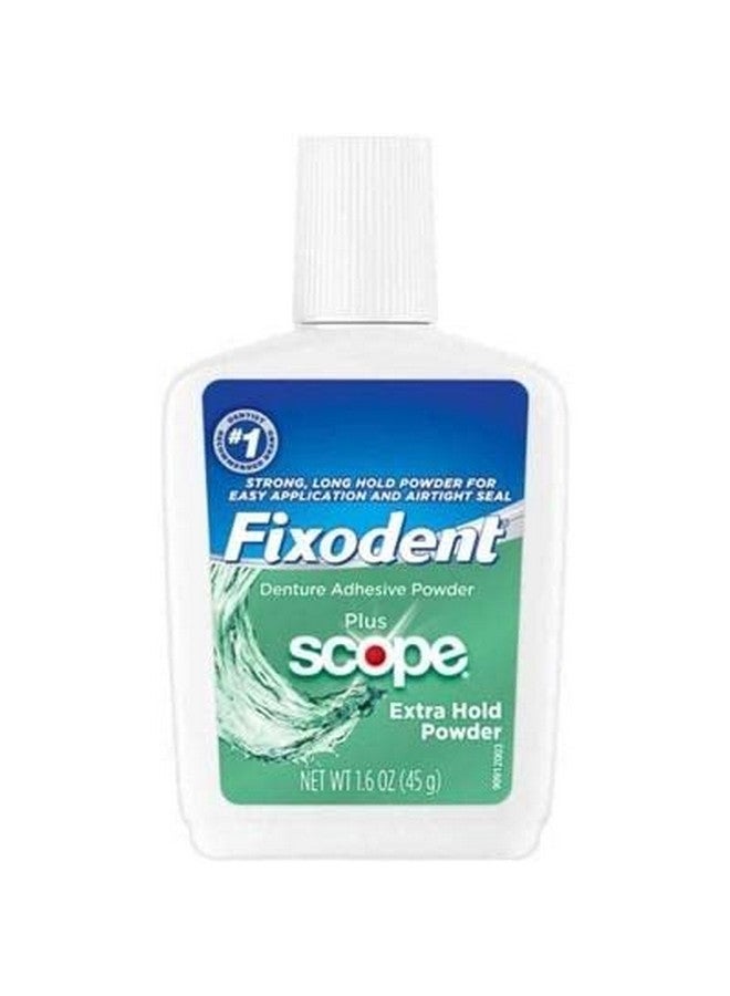 Fixodent Fixodent Extra Hold Powder Plus Scope Denture Adhesive Strong 1.6oz Pack of 3 (3 Items), 818-0556 - Image 2