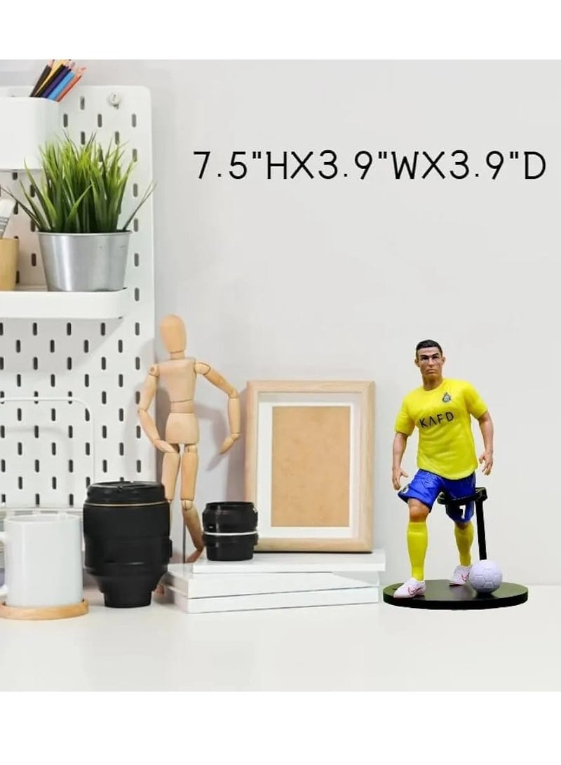 Super Soccer Player Cristiano Ronaldo Figure, Football Classic No. 7 Removable Action Figure, Great for Office & Desk - Image 2