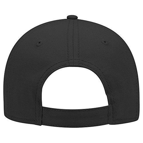 OTTO 6 Panel Low Profile Superior Cotton Twill Cap - Black - Image 2