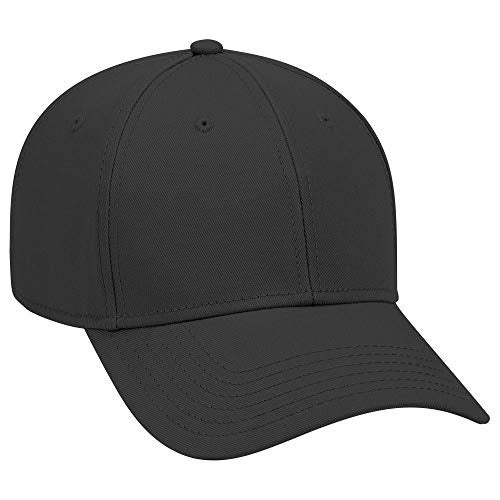 OTTO 6 Panel Low Profile Superior Cotton Twill Cap - Black - Image 1