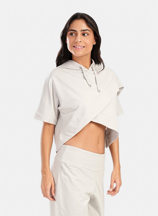 Carina Asymmetrical Cropped Pyjama Top - Image 2