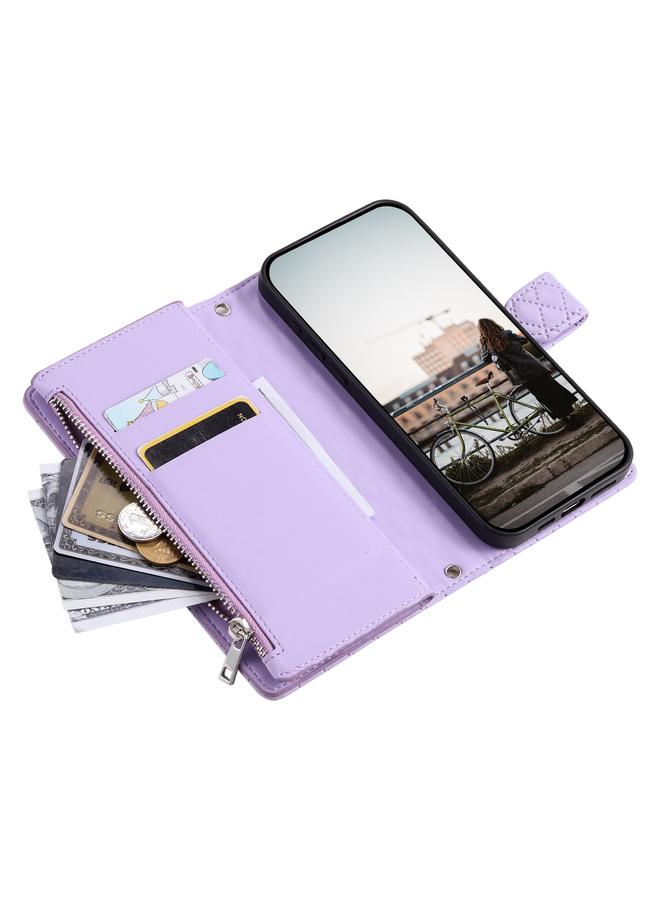 اس-توب جراب لهاتف موتورولا إيدج 50 نيو، جراب هاتف من الجلد اللامع مع سحاب ومحفظة - Image 5