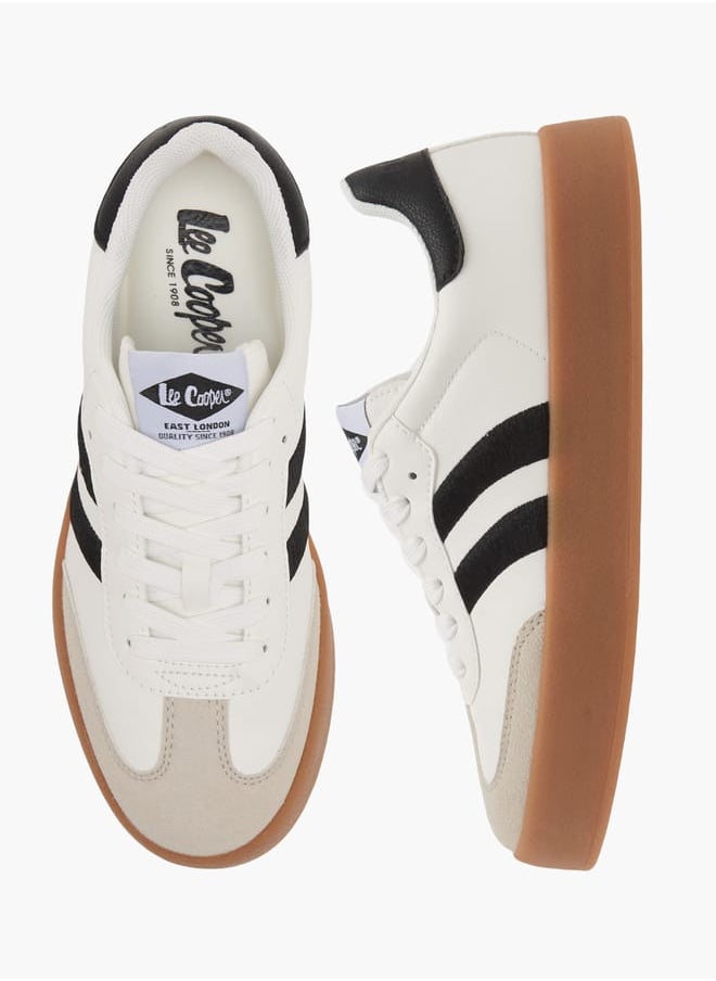 Lee Cooper - Womens Panelled Ankle Sneakers With Lace-Up Closure - Image 1