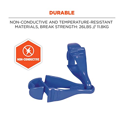 Ergodyne Squids 3400 Glove Clip Holder with Dual Clips, Blue, 100 Count (Pack of 1) - Image 4
