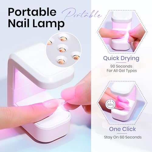 MIZHSE Solid Nail Glue, 18g Solid U V Gel Nail Glue Gel for Nails and Mini Light LED Lamp for Acrylic Nails Tips Long Lasting Rhinestone Glues for Salon Home DIY - Image 4
