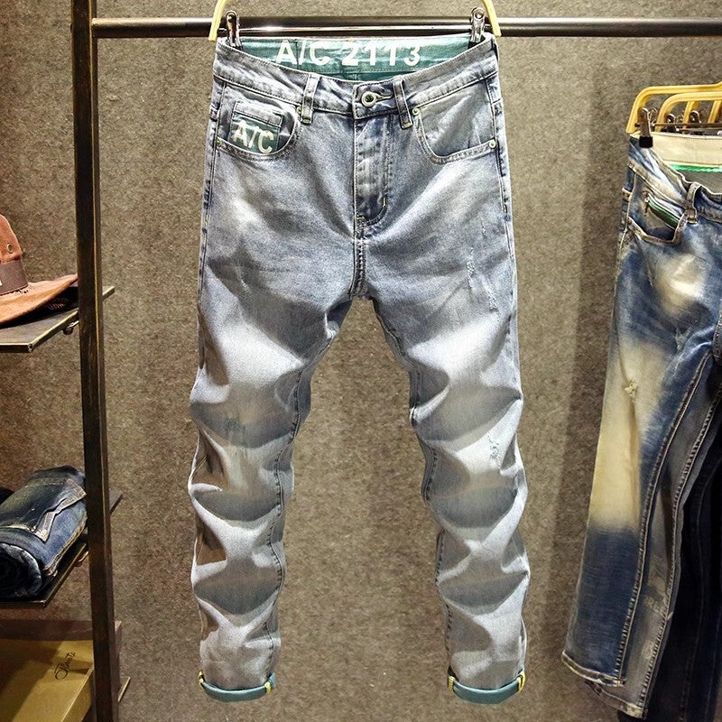 Unisex Classic Denim Jeans Loose Fit Daily Outdoor Wear - Image 1