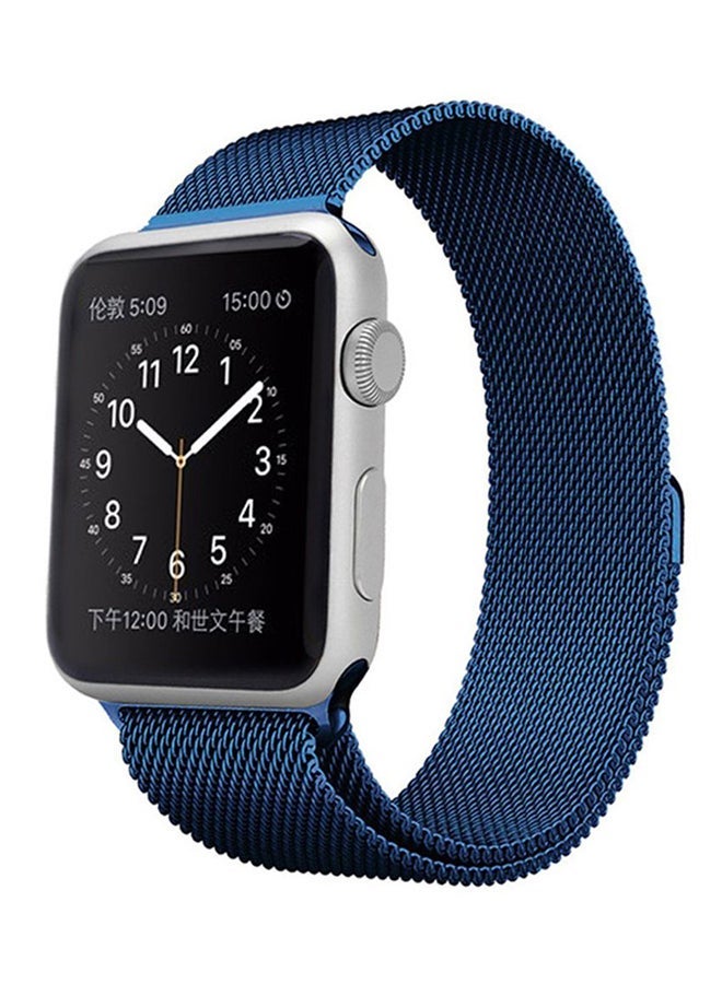 general Stainless Steel Milanese Loop Band For Apple Watch 42mm Blue - Image 3