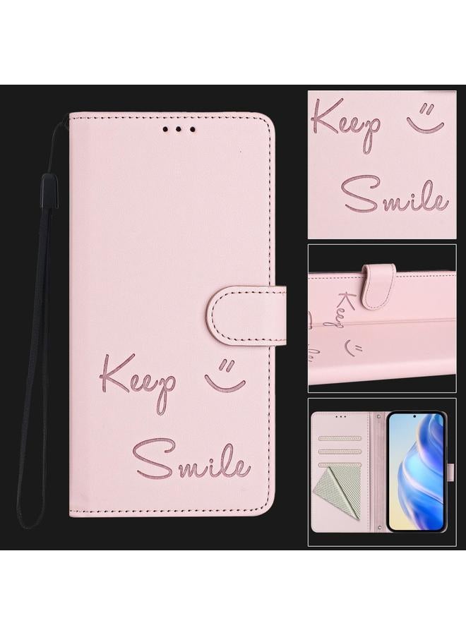 S-TOP Case For OPPO A78 5G Global / A1X 5G Smile Embossing RFID Leather Phone Case - Image 2