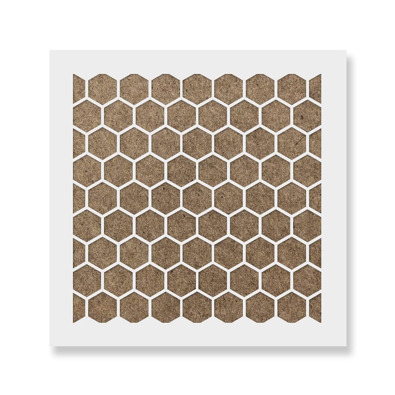 Stencil Revolution Honeycomb Cookie Stencil Template Reusable Durable Food Safe Stencils for Cookies and Baking