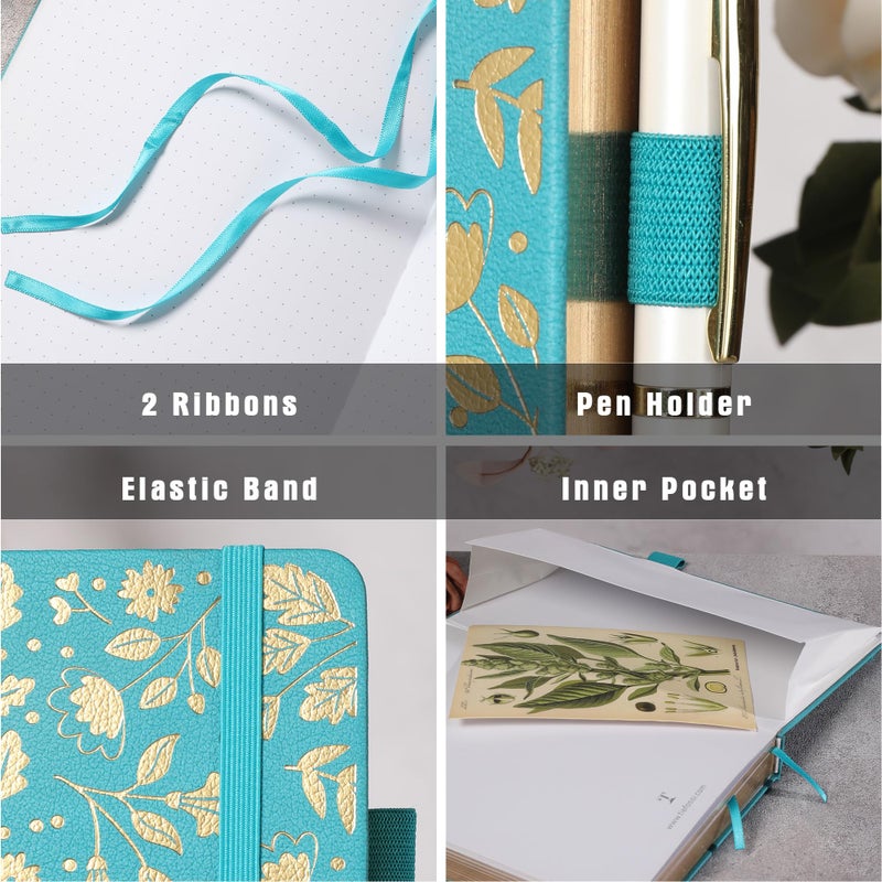 TIEFOSSI Dot Journal, Vintage Journal Notebook for Women Men, 160 GSM 192 Premium Pages, A5 Hardcover Journaling Notebooks Gift, for Travel Office Daily Writing - Image 3