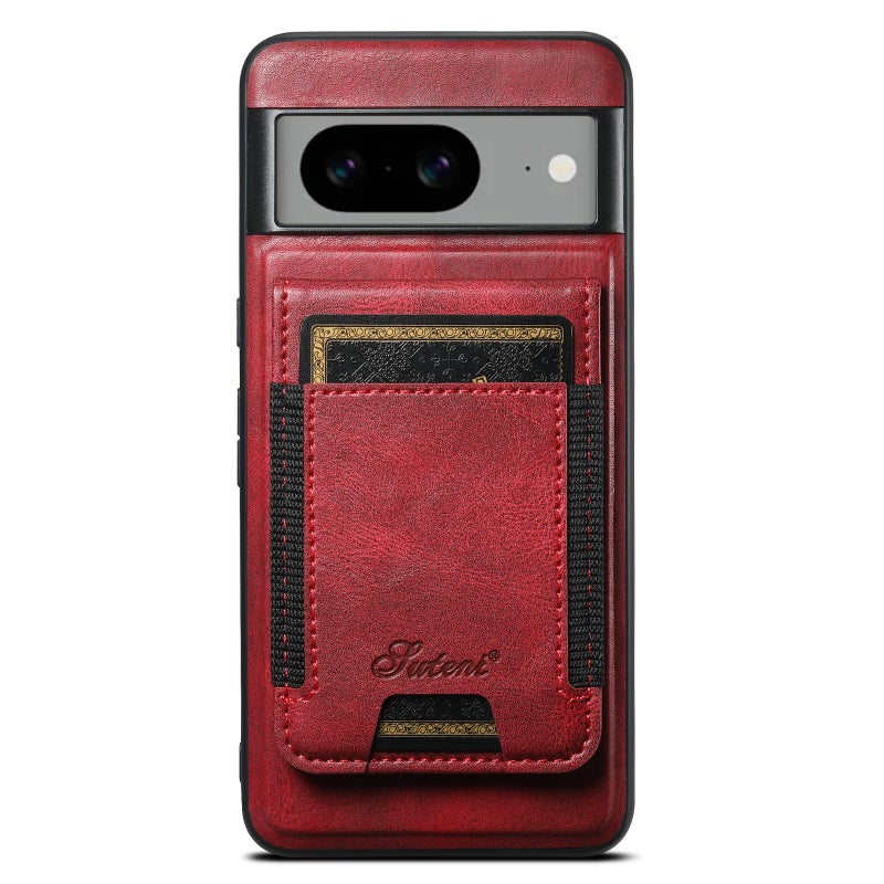 Suteni For Google Pixel 10 H17 Oil Eax Leather Detachable Wallet Phone Case(Red) - Image 1