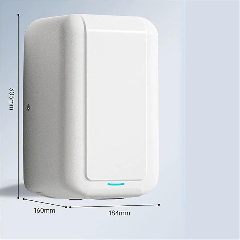 Hand Dryer, Hand Dryer Electric with Filter, Automatic Fast Air Temperature Cold Bathrrom Commercial Use for Kitchen Bedroom Hotel(White) - Image 2