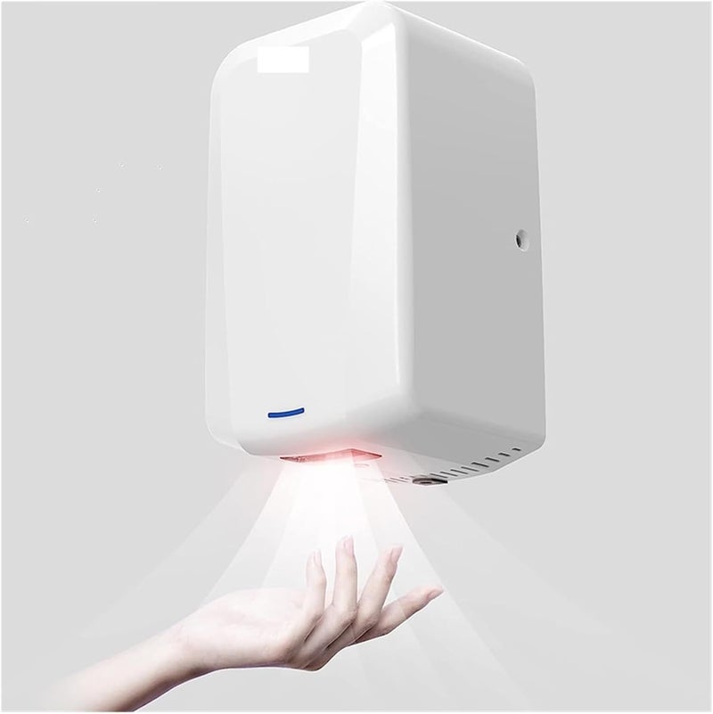 Hand Dryer, Hand Dryer Electric with Filter, Automatic Fast Air Temperature Cold Bathrrom Commercial Use for Kitchen Bedroom Hotel(White) - Image 3