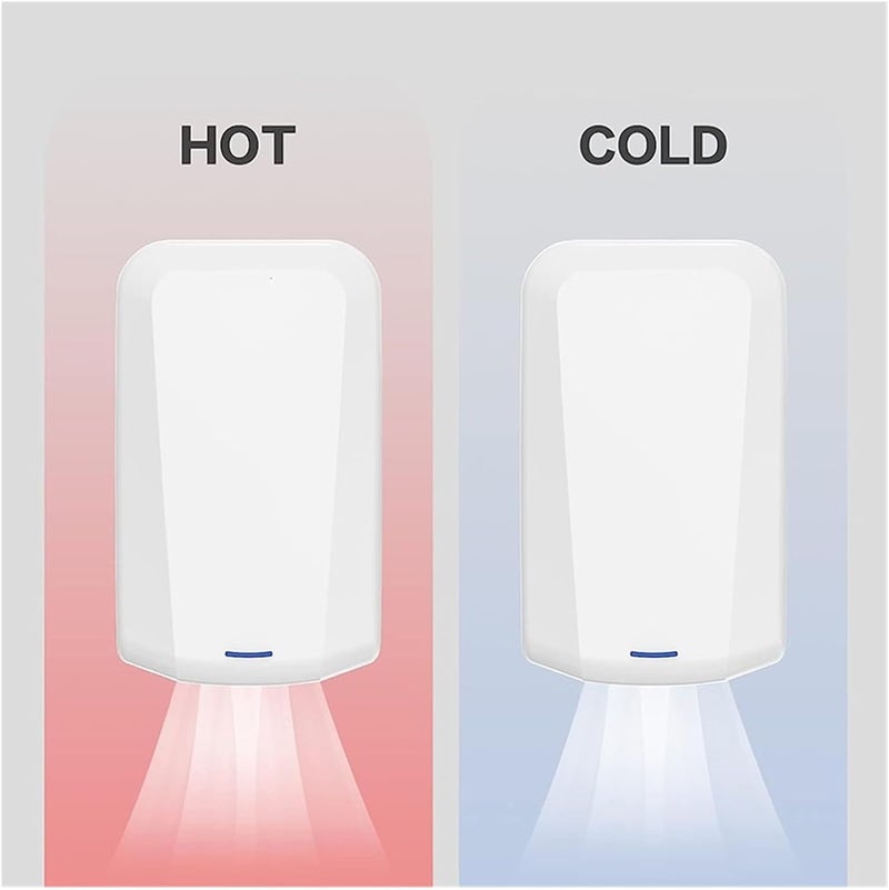 Hand Dryer, Hand Dryer Electric with Filter, Automatic Fast Air Temperature Cold Bathrrom Commercial Use for Kitchen Bedroom Hotel(White) - Image 4
