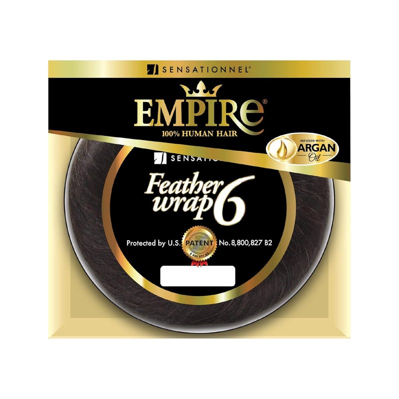 Sensationnel Sensationnel Empire bump weaving hairextension  feather wrap 6 inch human hair short bun weave styling 1 JETBLACK - Image 2