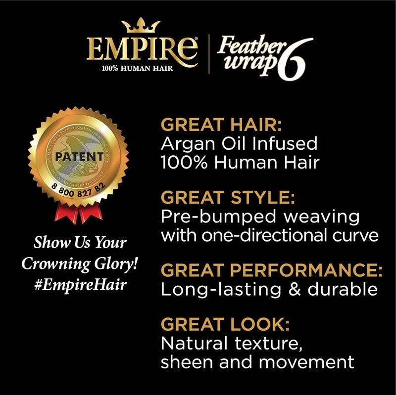 Sensationnel Sensationnel Empire bump weaving hairextension  feather wrap 6 inch human hair short bun weave styling 1 JETBLACK - Image 4