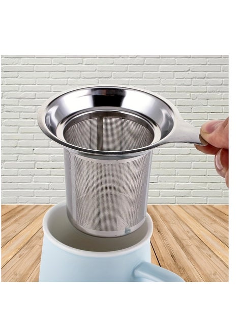 1pc Premium Stainless Steel Tea Filter with Single Mesh for Precise Brewing and Leak-Free Pouring