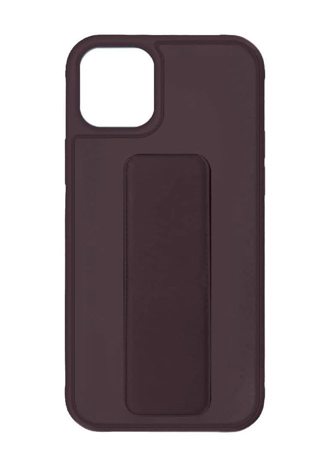 Zolo Finger Grip Holder and standing cover with Car Magnetic Multi-function Shockproof Protective Case Cover For iphone 14 Brown - Image 3