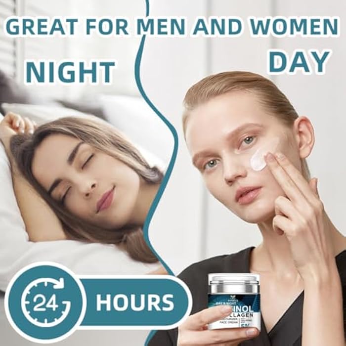 SORYA Skin Care Retinol Facial Moisturizer Hydrating with Hyaluronic Acid, Skincare Face Cream to Reduce Wrinkles Powerful Day and Night Anti-Aging Cream - Image 5