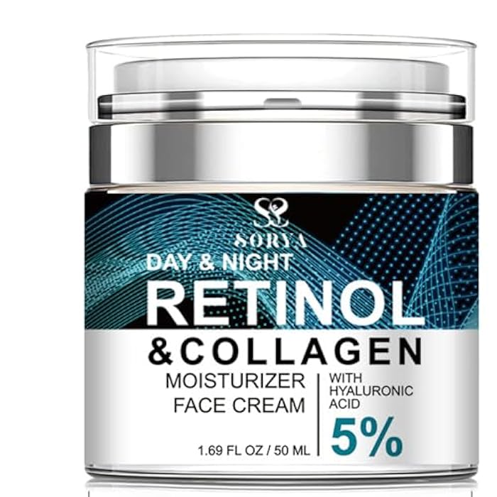 SORYA Skin Care Retinol Facial Moisturizer Hydrating with Hyaluronic Acid, Skincare Face Cream to Reduce Wrinkles Powerful Day and Night Anti-Aging Cream - Image 1