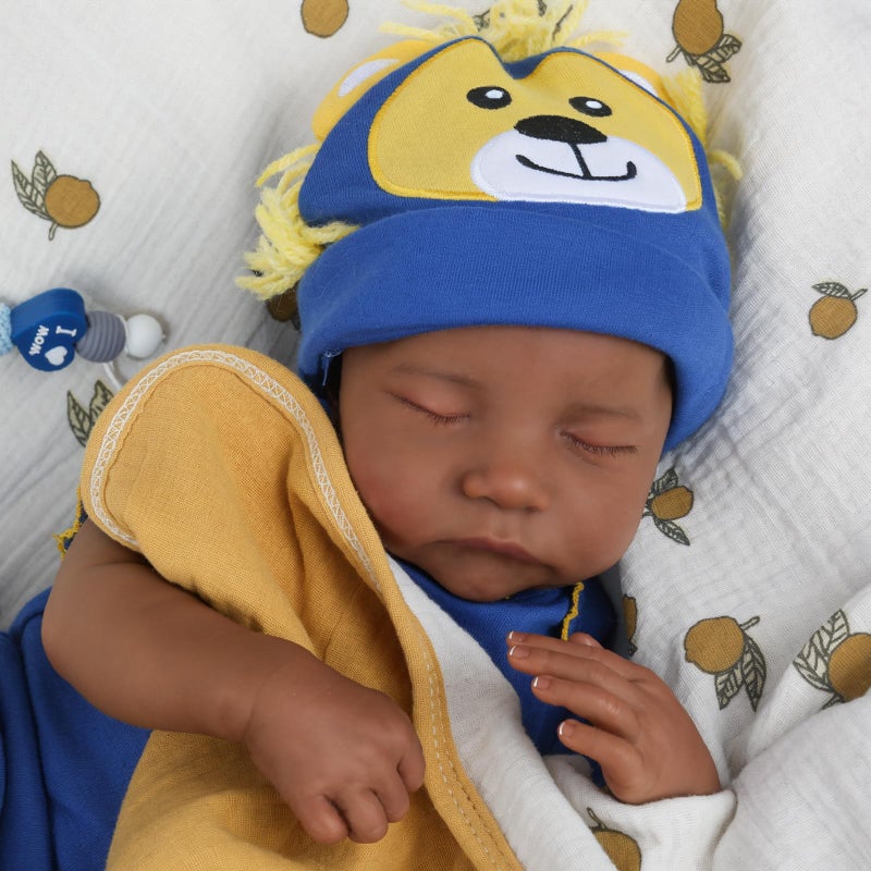 CHAREX Realistic Reborn Baby Dolls Black - 18 inch Newborn Baby African American, Soft Body Real Life Sleeping Baby Doll with Accessories Gift Set for Girls Boy Age 3+ - Image 5