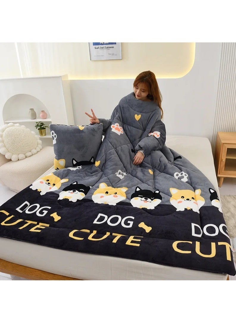 Generic Multifunctionele Mouwen Luie Quilt(200*150cm)  - Image 1