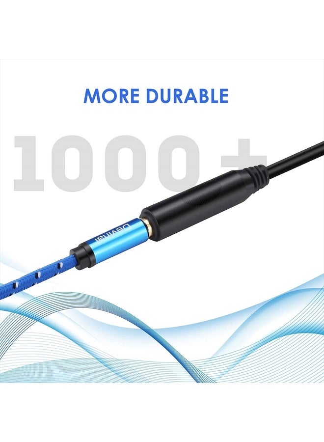 Devinal 6.35mm 1/4" inch Stereo Plug Male to 1/4 Female Stereo Headphone Guitar Extension Cable Cord, Gold Plated Audio Cable Stereo Extender, 6 feet (1.8 M) - Image 3