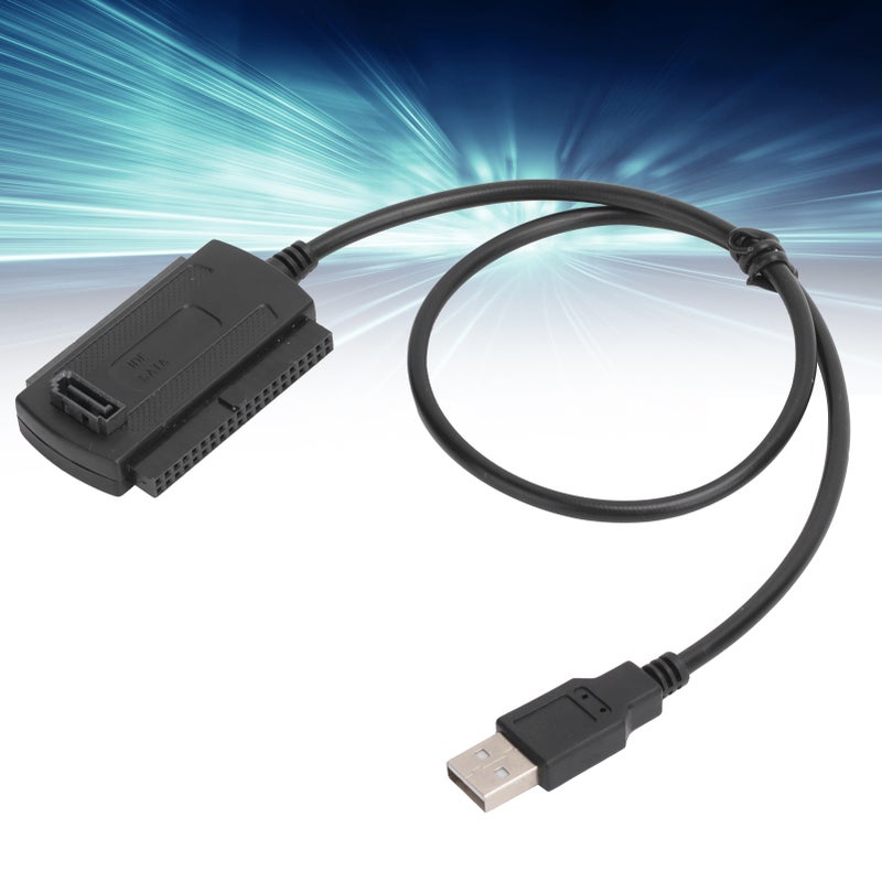 محول USB SATA IDE: كابل نقل بيانات عالي السرعة USB 2.0 480 ميجابت في الثانية - قابلة للشغل فور التوصيل ولا تحتاج طاقة خارجية لأقراص الصلبة بحجم 2.5/3.5 بوصة ودواسات الأقراص الضوئية وتحويل البيانات الحاسوبية - Image 5