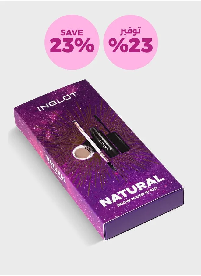 Inglot Natural Brow Makeup Set, Savings 23%