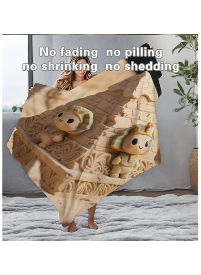 عام بطانية رقيقة من الفانيلا (دافئة ومريحة، ومناسبة للنوم واستخدام الألعاب وإزالة الغبار ومقاومة للرمل) 150 سم * 200 سم - 897 - Image 1