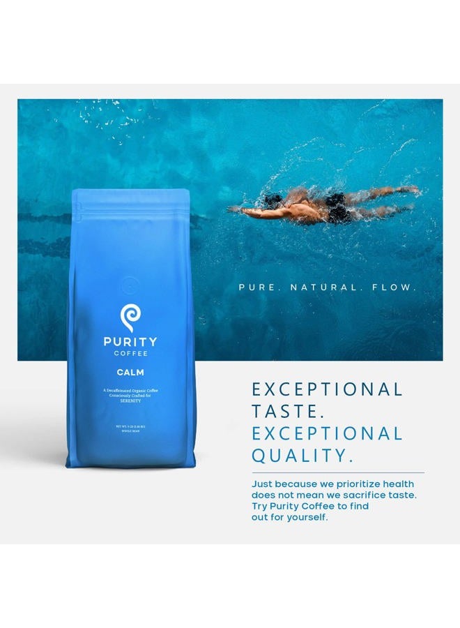 PURITY COFFEE CALM Decaf Medium Roast Whole Bean (5lb Bag) | Specialty-Grade USDA Organic Mountain Water Process Decaffeinated Blend | Third Party Tested for Mold, Mycotoxins & Pesticides - Image 5