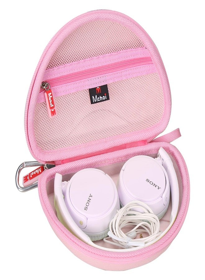 Mchoi Hard Travel Storage Case Fits for Sony MDR-ZX110 / MDRZX110AP / MDRZX110NC / MDR-ZX310AP ZX Series Wired On-Ear Headphones, Case Only, Pink - Image 2