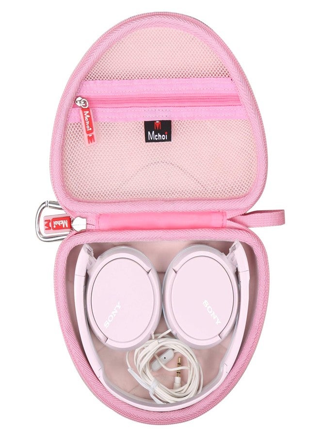 Mchoi Hard Travel Storage Case Fits for Sony MDR-ZX110 / MDRZX110AP / MDRZX110NC / MDR-ZX310AP ZX Series Wired On-Ear Headphones, Case Only, Pink - Image 1