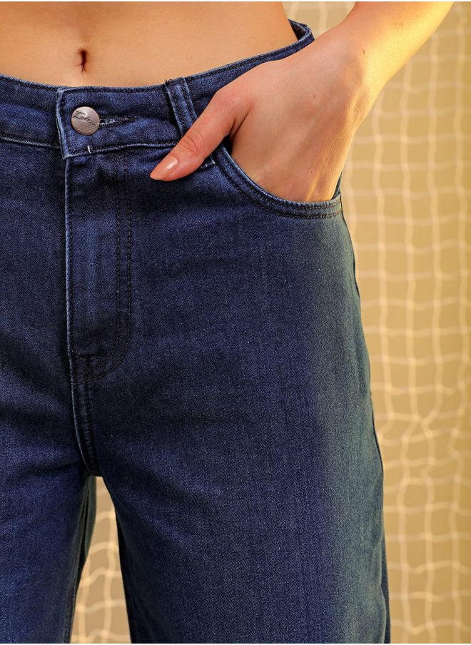 Freehand Women Wide Leg Solid High-Rise Jeans  - Image 5