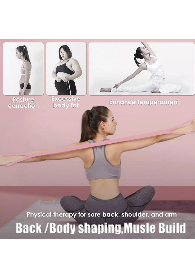 Generic Figure 8 Resistance Band, Arm Back Shoulder Exercise Elastic Rope Stretch Fitness Band, Foot, Leg, Hand Stretcher, Arm Exerciser for Yoga Pilates Stretching Physical Therapy, Home Gym Workout - Image 5