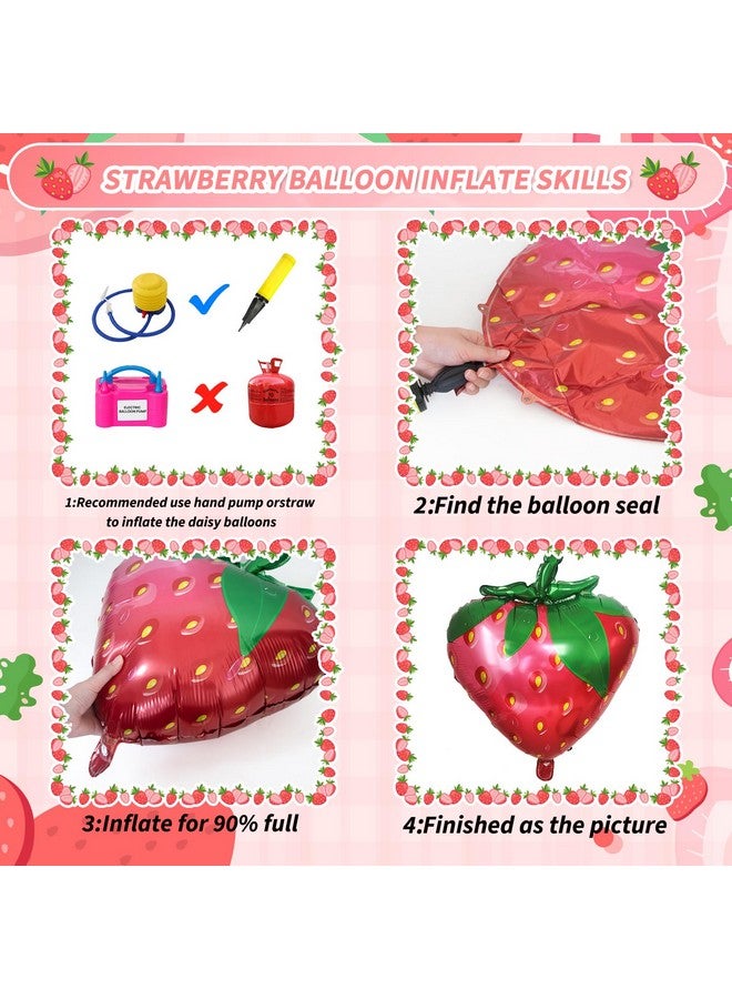 JOGAMS Strawberry Balloon Arch Kit, Red Polka Dot Strawberry Balloons for Berry Themed Baby Shower Birthday Party Supplies for Girl - Image 3