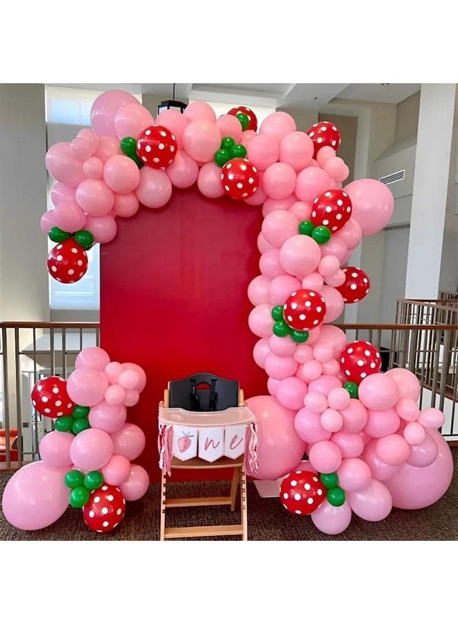 JOGAMS Strawberry Balloon Arch Kit, Red Polka Dot Strawberry Balloons for Berry Themed Baby Shower Birthday Party Supplies for Girl - Image 4