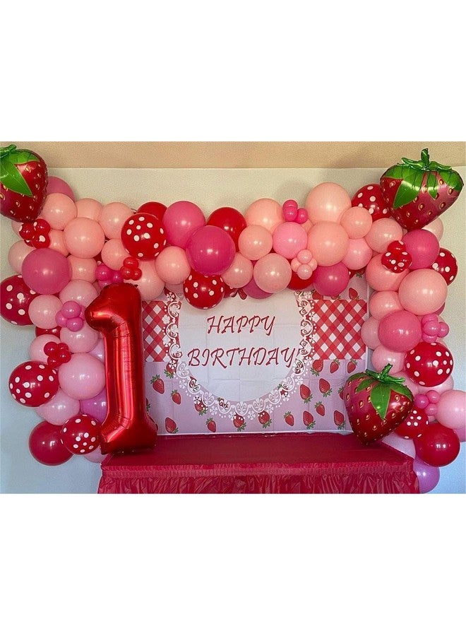 JOGAMS Strawberry Balloon Arch Kit, Red Polka Dot Strawberry Balloons for Berry Themed Baby Shower Birthday Party Supplies for Girl - Image 5