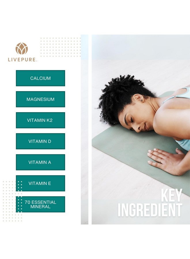 PURE LivePURE CalciuMK+ Capsules | 90ct | Supports Bone Strength, Collagen Production & Joint Flexibility | Non-Dairy, Lactose-Free Calcium Supplement for Skeletal & Cartilage Health - Image 4
