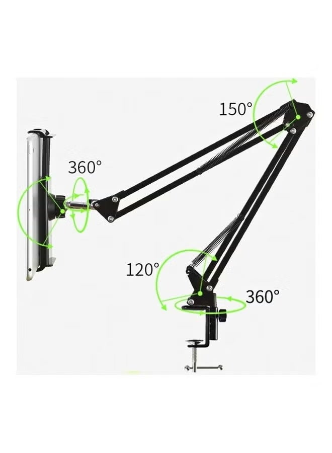 DUSALA Tablet Stand Phone Holder 2 in 1, iPad Holder for Desk Bed Mount, Tablet Phone Overhead Stand, 360 Degree Angle Adjustable, Aluminum C Clamp Desktop Stand Compatible with 4-12.9" Cellphone or Tablet - Image 5