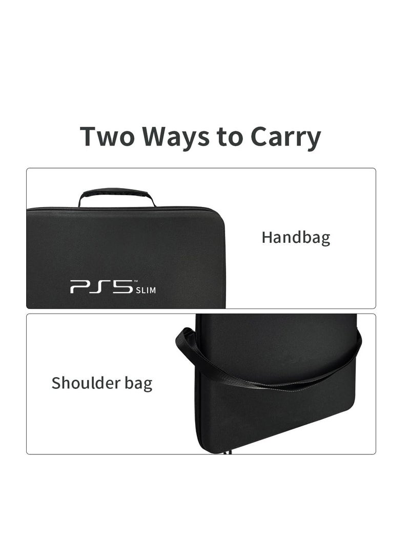 Protective Travel Bag for PS5 Slim Console Controller (Black) - Image 3