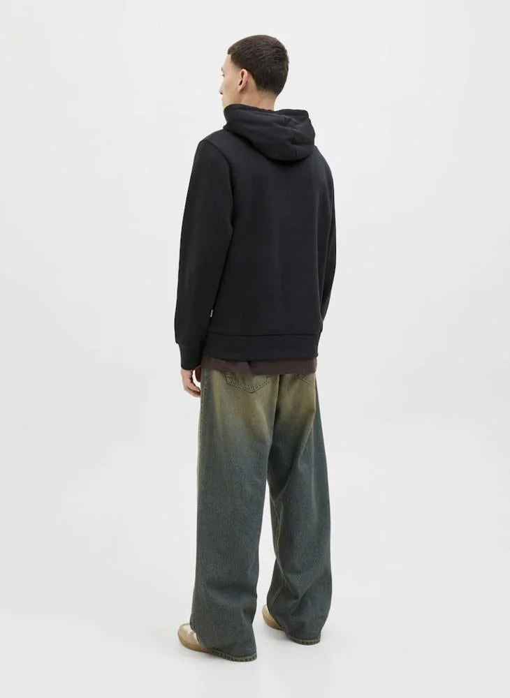 JACK & JONES Logo Regular Fit Pullover Hoodie