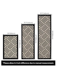 Arabest Kitchen Mats for Floor, Kitchen Rugs Non Slip Washable, Runner Rugs for Kitchen Floor, 47" x 17.7", Stain Resistant Comfort Standing Mat Made of 100% Polypropylene, Black  - Image 2