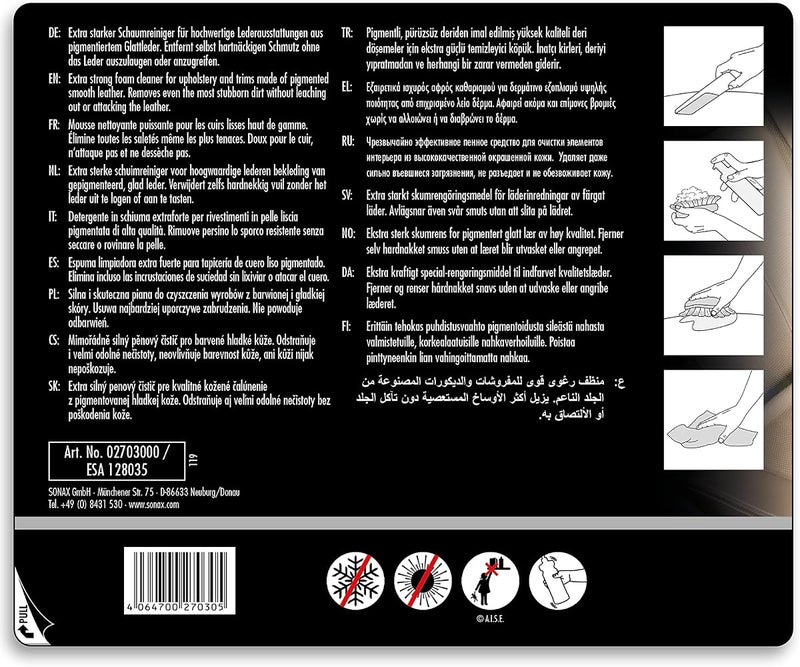 سوناكس منظف جلد من SONAX Profiline (سعة 1 لتر)، منظف رغوي قوي للجلود عالية الجودة، رقم المنتج: 02703000 - Image 3