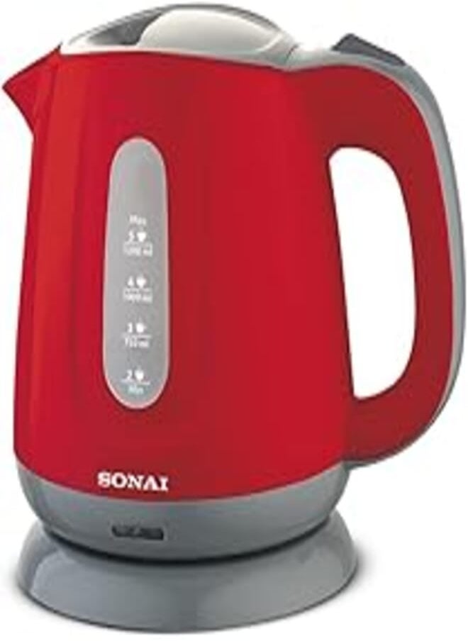 Sonai Sonai Kettle Plastic, 1,2L,1100 Watt, Red, Mar-2200 Red 